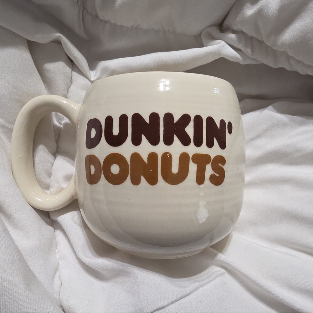Vintage Dunkin’ Donuts 'The Big One" Mug Coffee Cup 1980s MADE IN Korea Ribbed